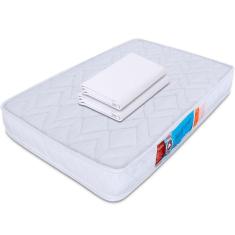 Imagem de Jogo De Lençol 2 Peças Para Chiqueirinho 70X100 Com Elástico Percal 180 Fios BF Colchões 