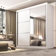Imagem de Guarda Roupa Casal 2 Portas 6 Gavetas 100% Mdf Coliseu Branco