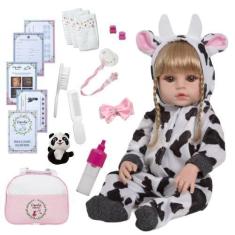 Imagem de Bebê Reborn Realista Articulado Vários Itens Recém Nascida - Cegonha R