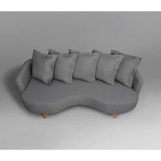 Imagem de Sofá 3 Lugares Capri Veludo Cinza 240 cm