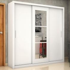 Imagem de Guarda-roupa Clarice Com Espelho Branco Carioca Móveis Branco