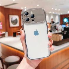 Imagem de Galvanoplastia transparente para iphone 15 14 plus 13 12 11 pro max macio claro à prova de choque capa de prevenção de queda, prateado, para iphone 15 plus