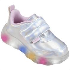 Imagem de Tênis Infantil Pampili Liz Luz Led Tira Autocolante Comfy Moderno Esti