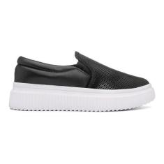 Imagem de Tênis Mocassim Feminino Slip On Com Brilho Preto - Universo Store, Pre