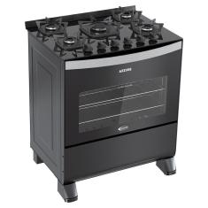 Imagem de Fogão De Piso Azzure Glass 5 Bocas Easy Clean Clarice Preto Bivolt