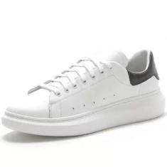 Imagem de Tênis Masculino Casual Sola Alta - Connect Way, Branco, Preto, 43