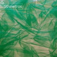 Imagem de Rolo de Tecido Tule 50 Metros 1,20 Mt Largura Verde Bandeira