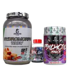 Imagem de Kit Whey Protein Hidrolisado Hydromorph 900G + Mk Gh + Psichotic Drago