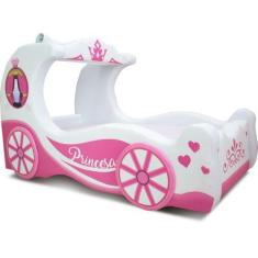 Imagem de Cama Infantil Cinder com rodas sobrepostas - cor branca - Cama Carro d