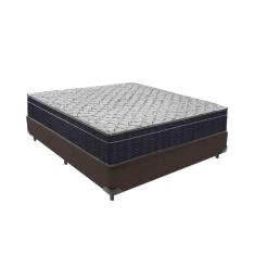 Imagem de Cama + Box Casal Colchão Ortobom D45 Airtech Extra Firme Cor:marrom