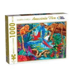 Imagem de Quebra Cabeça Com 1000 Peças Amazonia Viva Puzzle Colorido