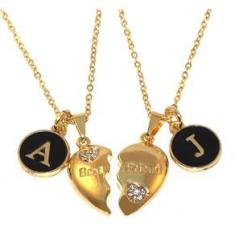 Imagem de Colar Amigas Forever Friends Best Inicial Folheado 18k