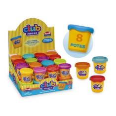 Imagem de Kit 8 Potes Massinha De Modelar C/ Fragrâncias Várias Cores - Usual Br