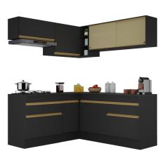 Imagem de Armário De Cozinha Completa De Canto V2097 Dourado