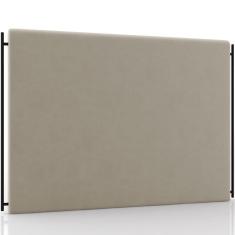 Imagem de Cabeceira Cama Box Casal 140cm Estofada Goya P05 Suede Bege - Lyam Decor
