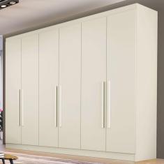 Imagem de Guarda-roupa Casal Oslo 6 Portas 4 Gavetas 100% Mdf Off White - Madermaques