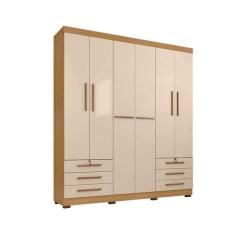 Imagem de Guarda Roupa De Casal 6 Portas E 6 Gavetas Sem Espelho Durham