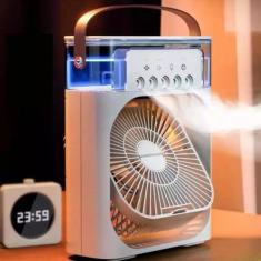 Imagem de Ventilador Portátil Com Iluminação Umidificador Climatizador Com Reser