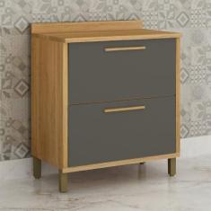 Imagem de Balcão para Cozinha 2 Portas 80cm Torino Cinamomo/grafite