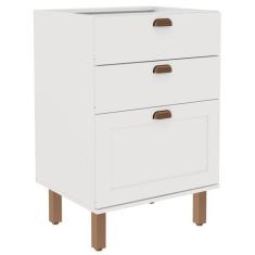 Imagem de Armário De Cozinha 3 Gavetas Branco Fosco 1504 - Genialflex