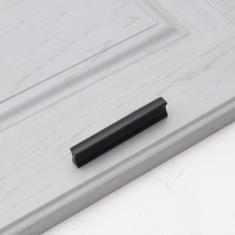 Imagem de Armário de cozinha alças de armazenamento armário guarda-roupa cômodas cromo preto prata maçaneta da porta gaveta puxa botões ferragem, 201,64mm preto