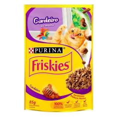 Imagem de Ração Úmida para Gatos Friskies Adultos Sabor Cordeiro ao Molho em Sachê 85g