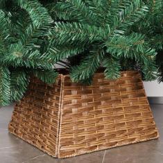 Imagem de Coleira de árvore de Natal Blissun Plastic Rattan Brown 25x33x25cm