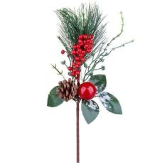 Imagem de Enfeite de Natal Pick Frutos e Pinha 27cm Cazza