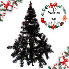 Imagem de Arvore de Natal Preta 1,20m Halloween Dark 160 Galhos Linda - Klizz, A