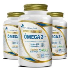 Imagem de Kit Omega 3 (18 EPA/12 DHA) 1000mg 3 Potes 60 Softcaps Cada - Flora Nativa