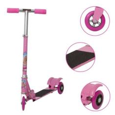 Imagem de Patinete Infantil 3 Rodas Barbie Feminino Rosa Envio 24Hrs - Toys 2U