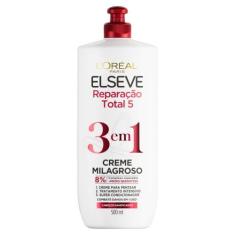 Imagem de Creme para Pentear Elseve Milagroso 3 em 1 Reparação Total 5 com 500ml