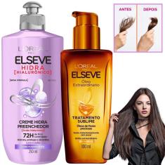 Imagem de Kit Elseve Paris Óleo Extraordinário Creme De Pentear Hidra