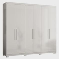 Imagem de Guarda Roupa Casal 241cm 6 Portas Vanny D02 Branco - Mpozenato