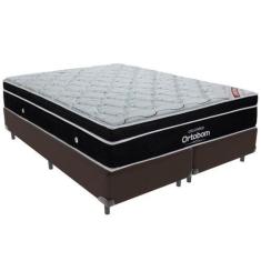 Imagem de Cama Box e Colchão Elegant Molas Ensacadas King Ortobom,  Marrom