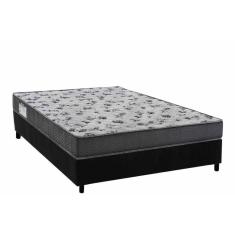 Imagem de Cama Box Viúva: Colchão Espuma D33 Ortobom Anatômico ISO 100 Ultra Firme + Base CRC Suede Black (128x188)