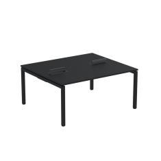 Imagem de Mesa Plataforma Dupla com Pé de Aço para Coworking 160X140/2P PDC16/14/2P Preto/Preto