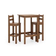 Imagem de Conjunto bistro mesa com 2 banquetas em madeira maciça - Woody Móveis,