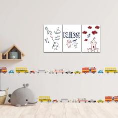 Imagem de Adesivo De Parede Decorativo Infantil Carrinhos