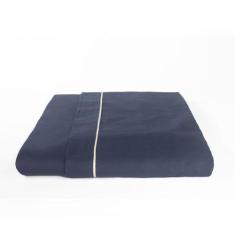 Imagem de Lençol Casal De Cima Avulso Colorlife Percal Algodão Azul - Marina