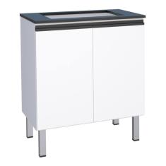 Imagem de Balcão Para Cooktop 4 Bocas De Cozinha Silves Branco