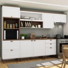 Imagem de Cozinha Completa Filadélfia 7 Portas 4 Gavetas Branco - Panorama Móvei