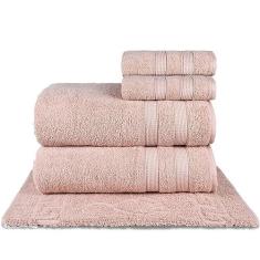 Imagem de Jogo de Toalhas Fio Penteado Extra Macia 5 Peças - Comfort (Rosê)