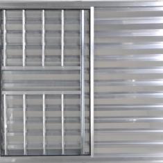 Imagem de Janela Veneziana De Alum nio 3 Folhas 1,20 X 1,50 Com Grade C