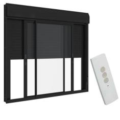 Imagem de Janela Persiana Integrada Autom tica 220v Alum nio Preto - 12