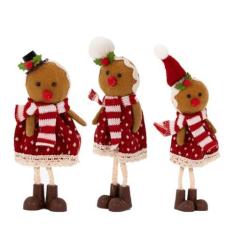 Imagem de Decoração Para Árvore de Natal 3 Biscoito Pendente 17 cm