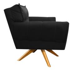 Imagem de Kit 02 Poltronas Giratória Anitta Suede com Strass - D`Rossi