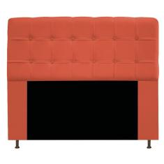 Imagem de Cabeceira Estofada Mel 160 Cm Queen Size Com Botonê Suede Terracota - Adj Decor
