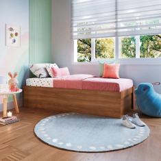 Imagem de Cama Com Baú Solteiro Nogal Istambul Art In Móveis