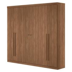 Imagem de Guarda Roupa Casal Buriti Ripado 6 Portas - Santos Andirá Jatobá